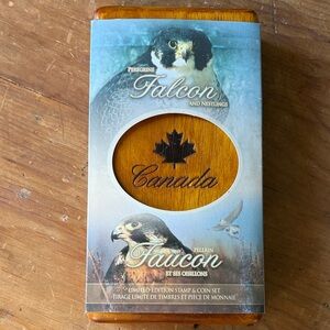 Canadian Stamp and Coin Set Peregrine Falcon and Nestlings 2006